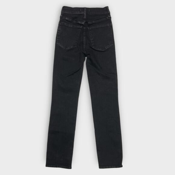 Madewell Stovepipe Jeans in Black Rinse Wash Size 24 - Picture 3 of 7
